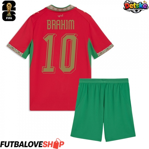 Dres Maroko Brahim Diaz #10 Domáci pre deti MS 2026 Krátky Rukáv (+ trenírky)